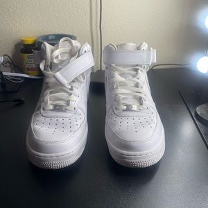 Ankle High strap white air forces